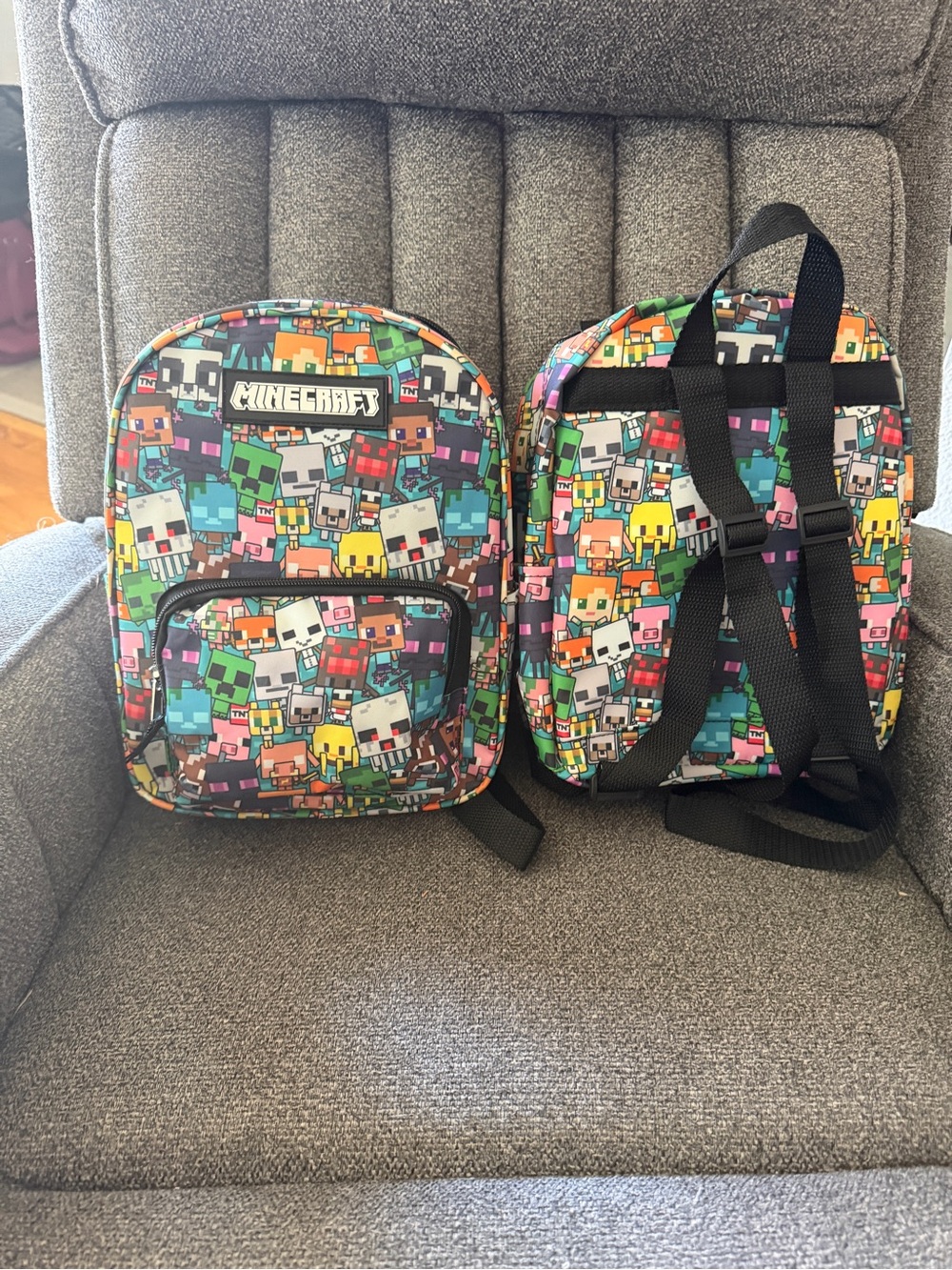 Minecraft Print Backpacks Multi & Black Like New